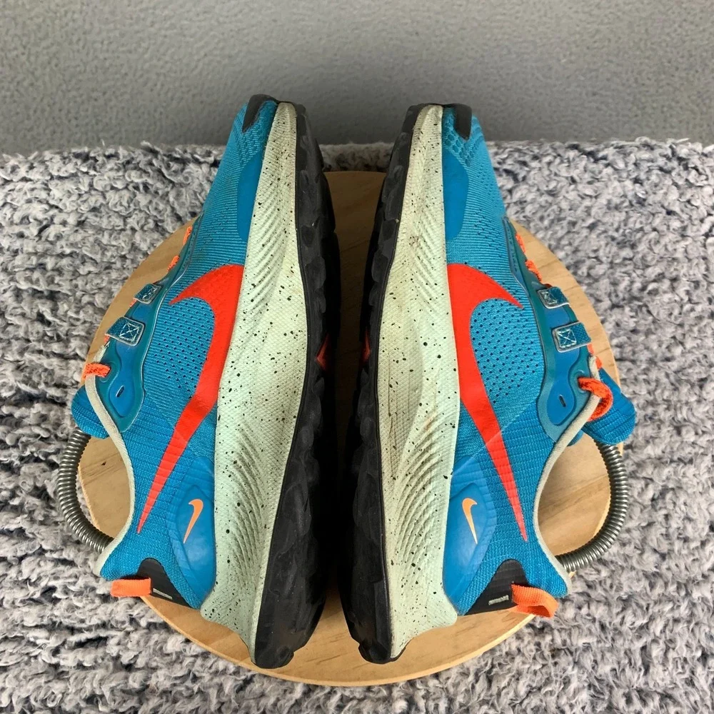 Nike Pegasus Trail 3 Men's 7 Laser Blue Habanero Red Running Sneakers DA8697-400